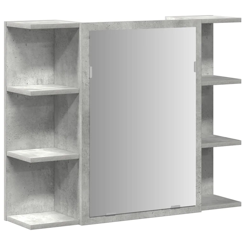 Set Mobili da Bagno 3 pz Grigio Cemento in Legno Multistrato 3324855