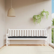 Cuscino per Panca-Cuscini per panchina Nero 200x50x7 cm in Tessuto Oxford