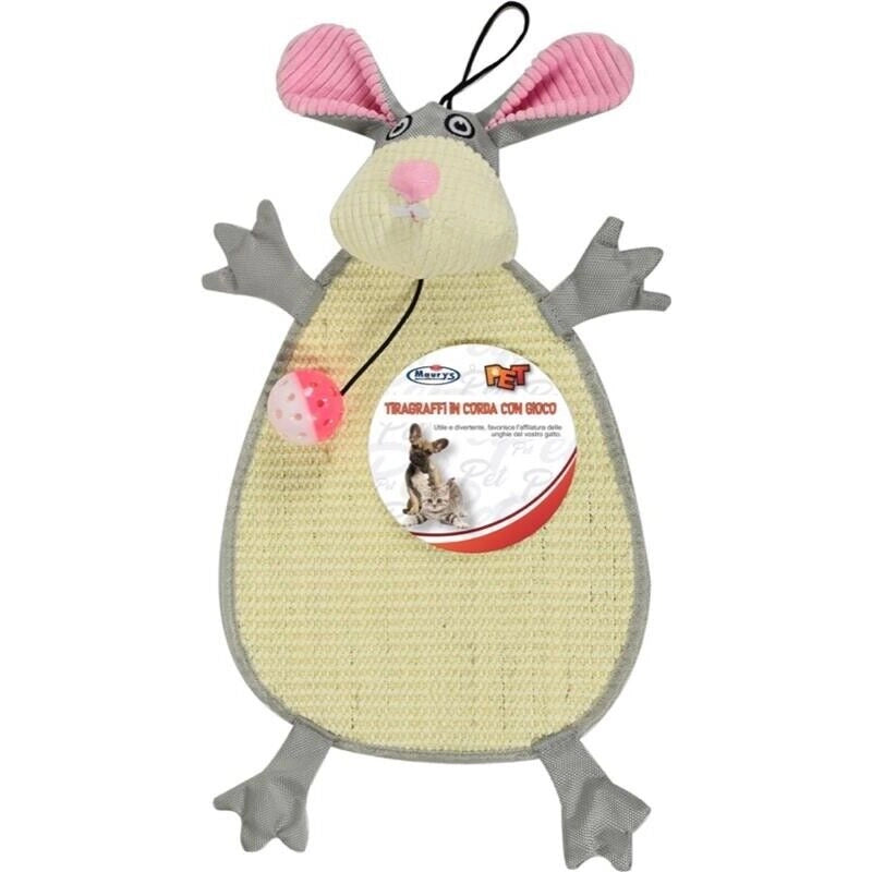 MAURY'S PET TIRAGRAFFI MOUSE REALIZZATO IN CORDA  54 X 24 CM