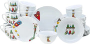 Set di tovaglioli da 30 pezzi - porcellana - resistente a lavastoviglie e forno a microonde - set da tavola per 6 persone