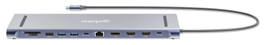 Docking Station USB-C 12-in-1 4K Triplo Monitor con MST