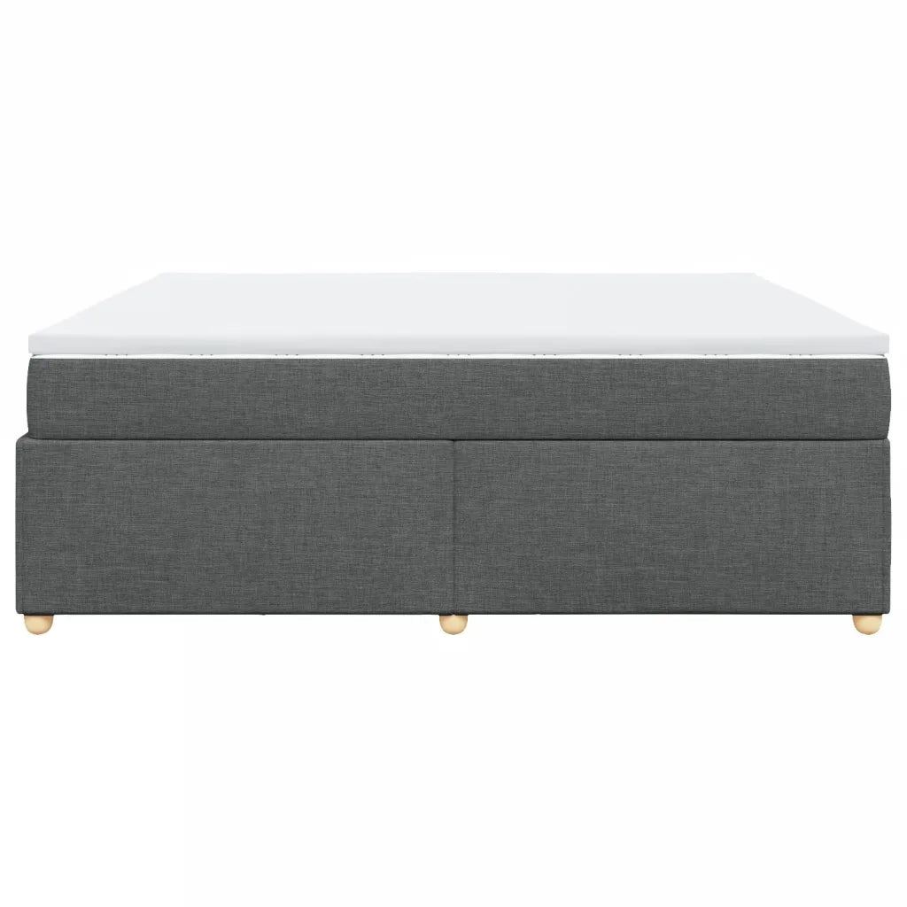 vidaXL Giroletto a Molle con Materasso Grigio Scuro 180x200 cm Tessuto