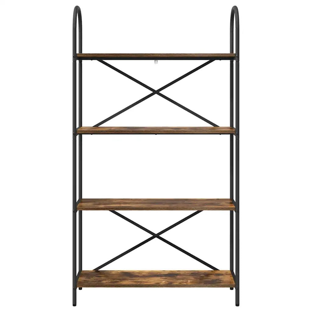 Libreria-Scaffale per Libri-Mobile di Stoccaggio Rovere fum¨¦ 80 x 30 x 146 cm Legno multistrato 887167