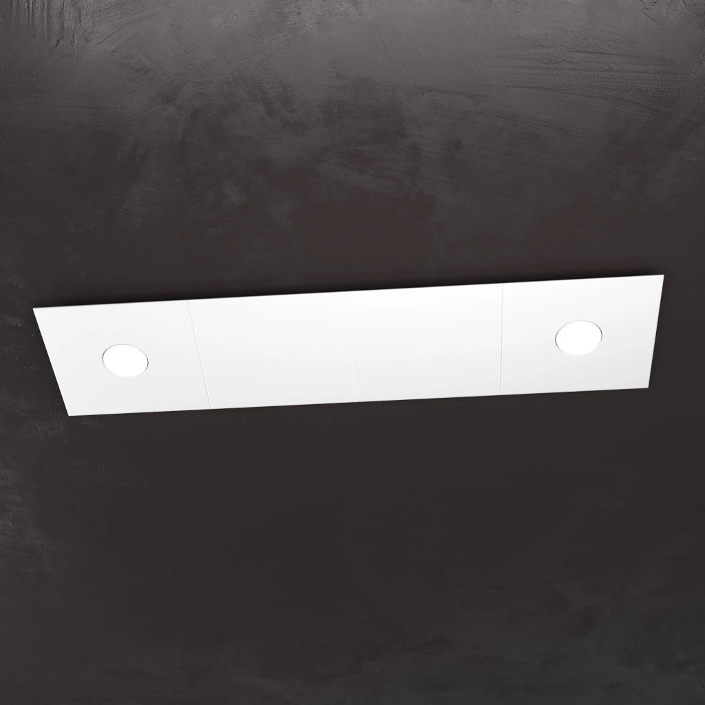 ECCENTRIC APPLIQUE-PLAFONIERA 2 LUCI + 2 DECORATIVO BIANCO 1156-2L2D-BI