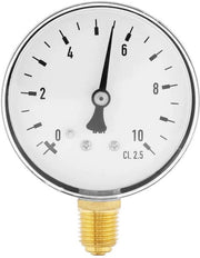 Manometro 0-10 bar - 2.3 pollici - Strumento preciso - Adatto per aria/flussi liquidi - Connesso tramite NPT