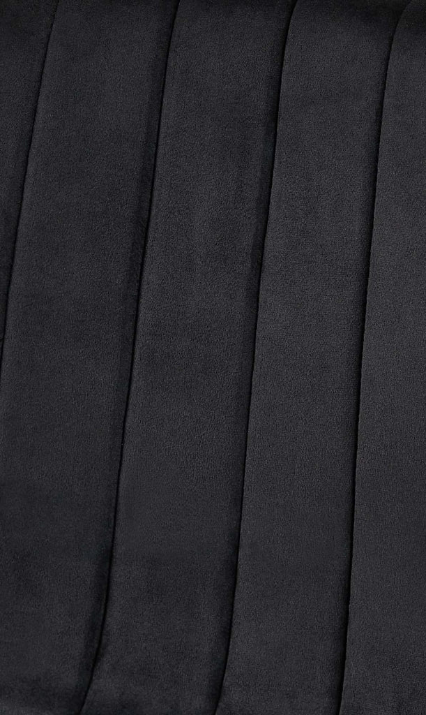 Set di 4 sedie Dijon nero,Velluto