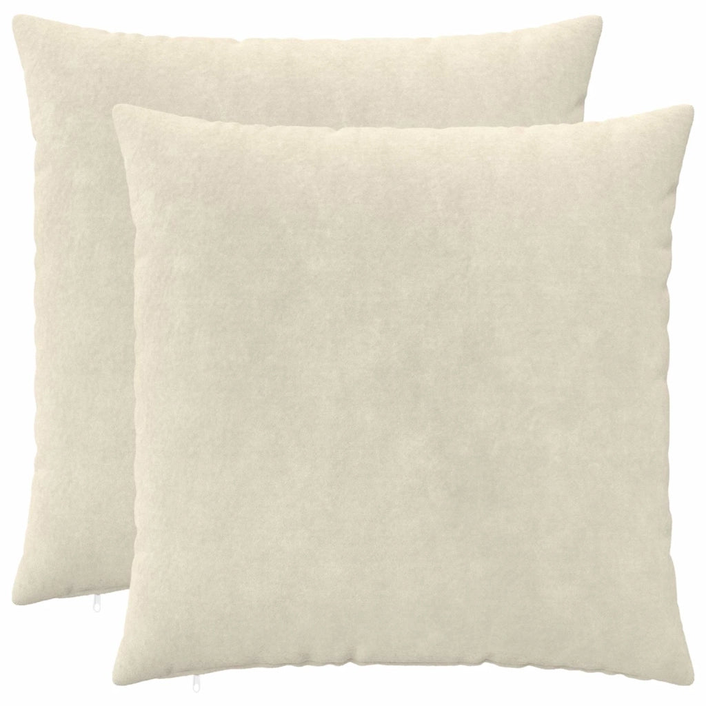 Federa 2 pcs HEERLEN Crema 65 x 65 cm Fleece in microfibra 912991