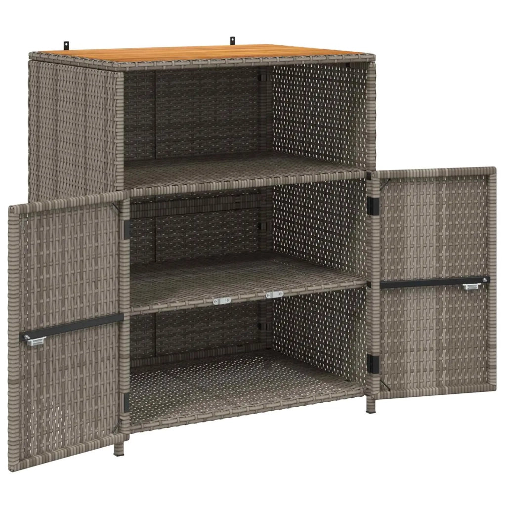 Armadietto Grigio 70 x 50 x 87 cm Poliestere e Rattan Roly 42026913