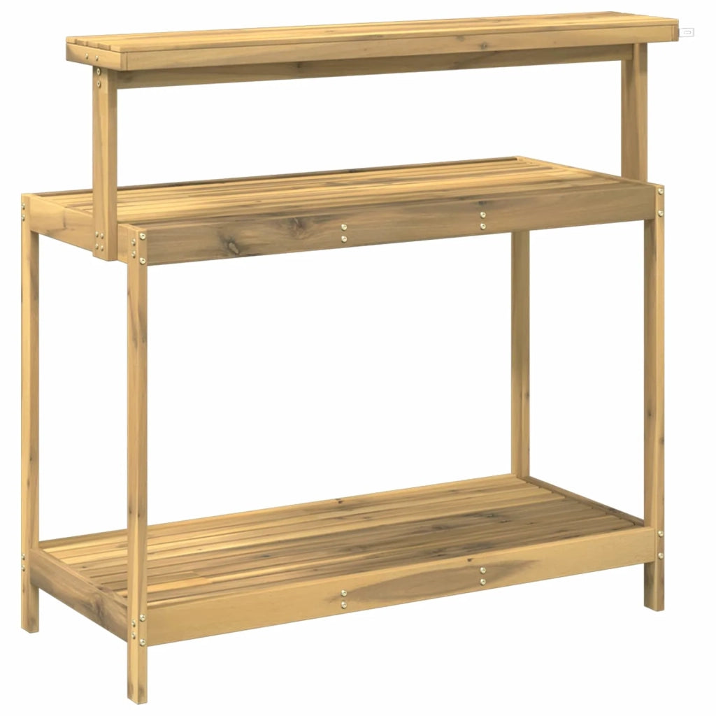 Banco da Giardinaggio Esterno 111,5 x 48,5 x 107 cm Bianco 903087