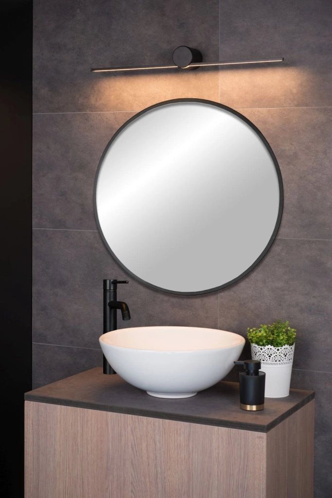 Applique Lucide Mizar LED 6W 2700K nera 60cm alluminio IP44