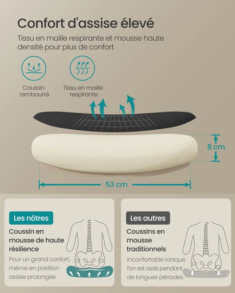 Sedia da ufficio ergonomica in tela con supporto lombare imbottito meccanismo a dondolo seduta larga 53 cm braccioli pieghevoli poggiatesta nero inchiostro 12_0004840