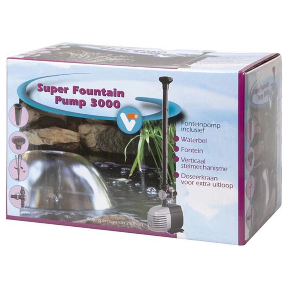 Velda VT Super Fountain Pump - pompa da laghetto con giochi d'acqua Portata: 3000L/h