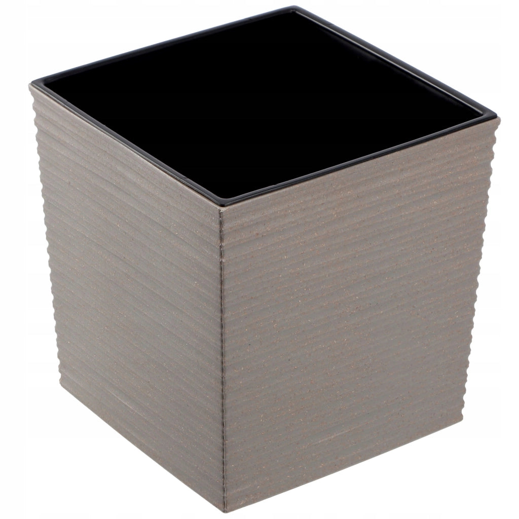 Vaso da fiori KADAX, vaso da fiori, 19 cm, coperchio in plastica grigia, con inserto