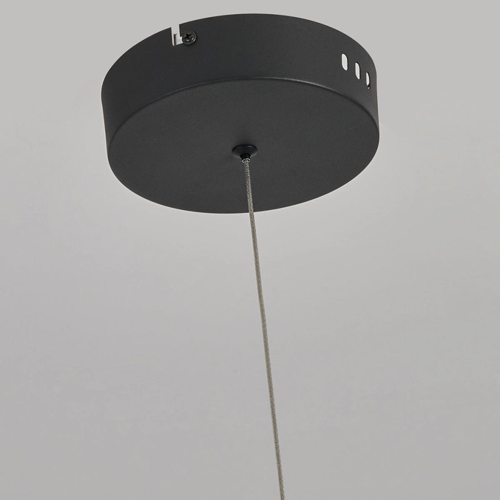 Lampada sospensione lineare 100cm nera LED 24W 4000K