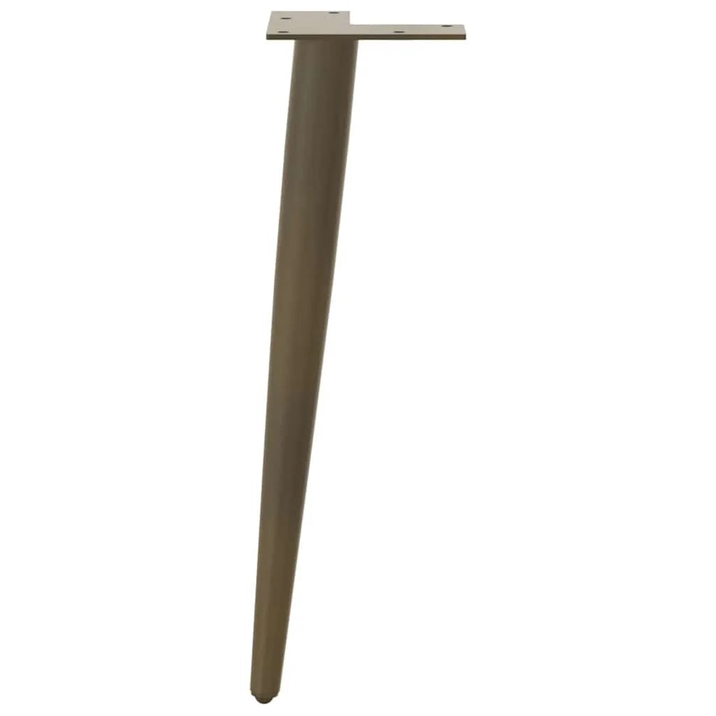 Set di 4 gambe robuste per tavolino da caffè coniche con piedini regolabili 30-31 cm in acciaio naturale 02_0056808