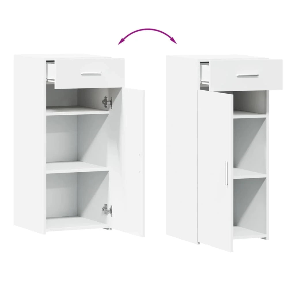Credenza buffet cassettiera mobile contenitore organizer cucina soggiorno soggiorno 40 x 42,5 x 93 cm derivati ​​del legno bianco 02_0030311