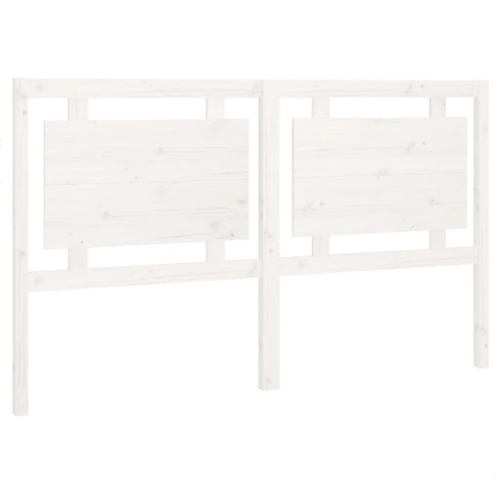 Testiera per Letto Bianca 165,5x4x100 cm Legno Massello di Pino 817951