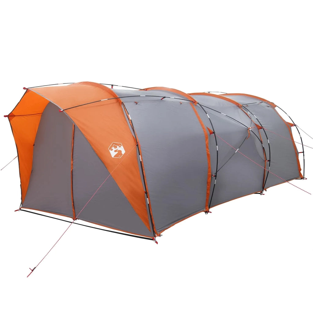 Tenda a tunnel-Tenda da campeggio Grigio e arancione 562 x 265 x 216 cm