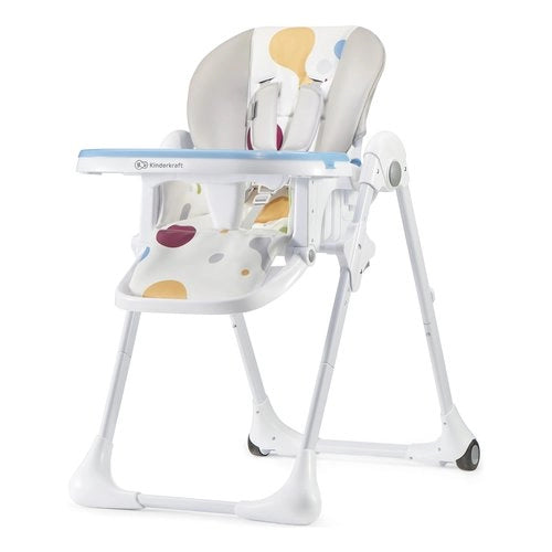 Seggiolone kinderkraft kkkyummmul0000 yummy regolabile bianco multicol