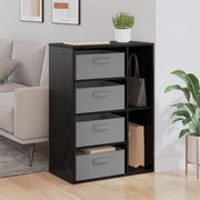 Credenza con cassetto Rovere Nero 60 x 33,5 x 84 cm