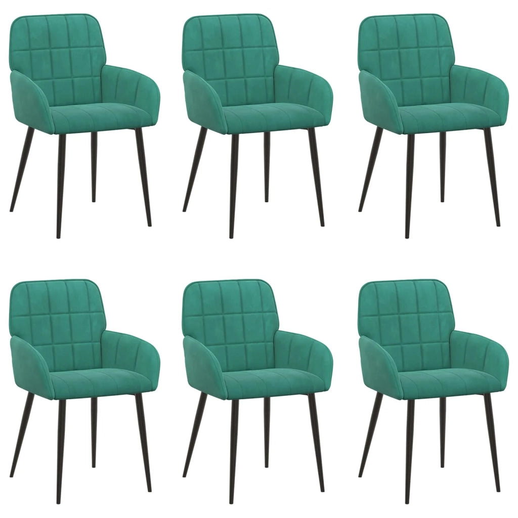 Sedie da pranzo 6 pcs Velluto (V) Turchese 56,5 x 50 x 86 cm 3428183