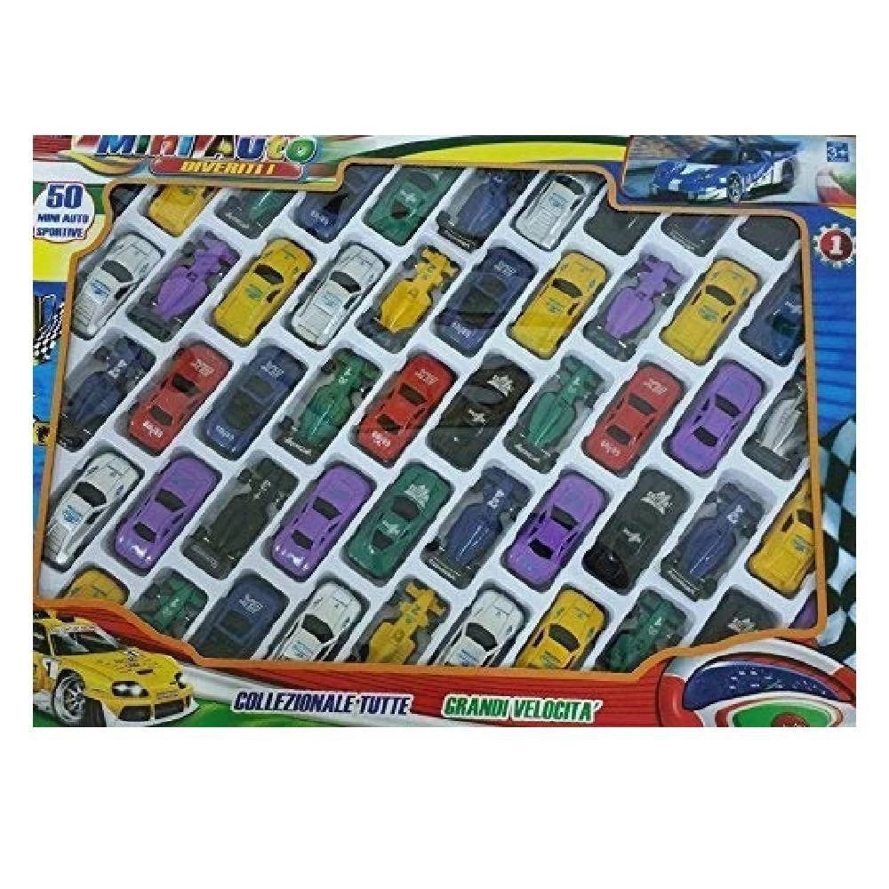 Trade Shop - 50 Pz. Mini Auto Miste Sportive Macchina Macchinine Gioco Per Bambini Giocattolo -