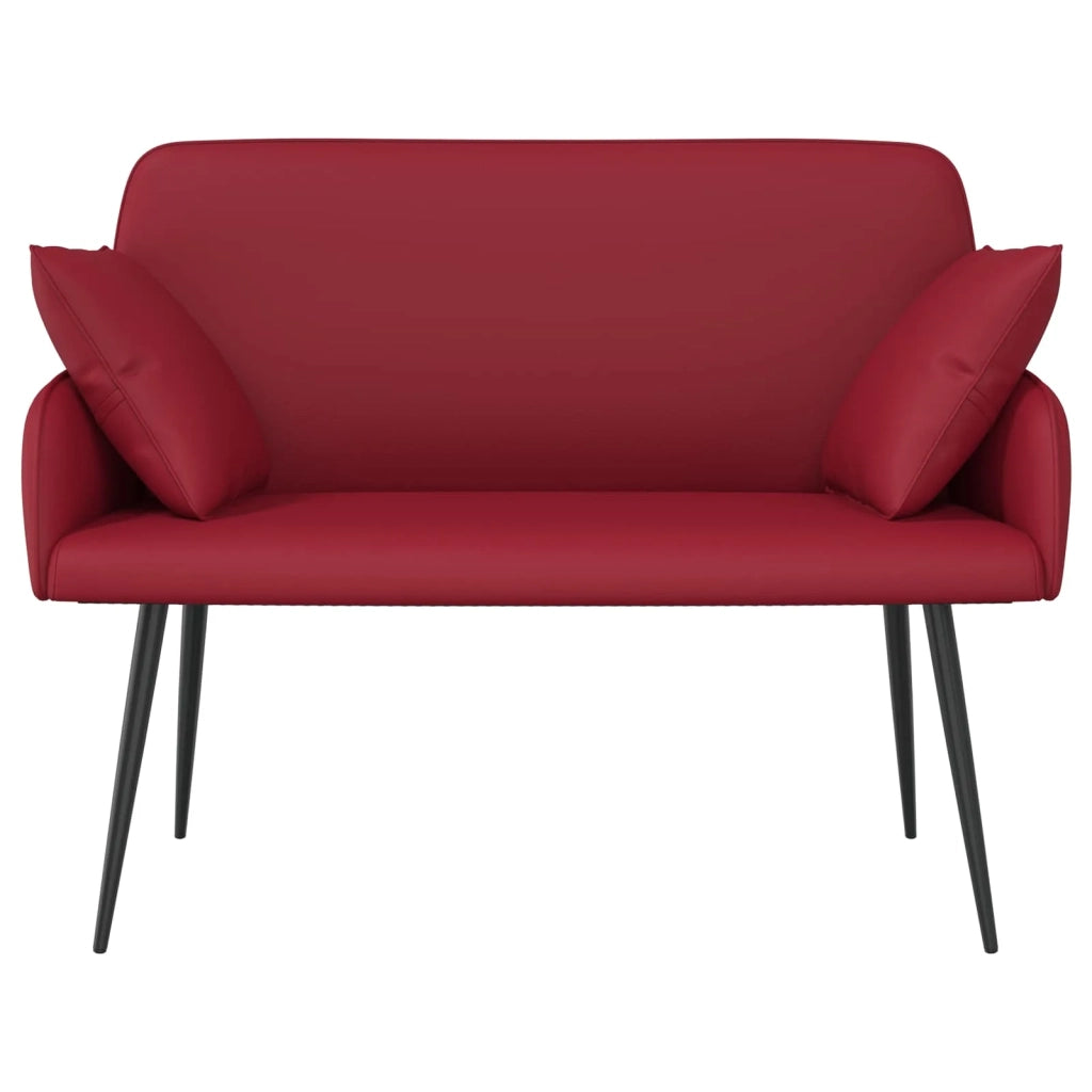 Divano a 2 posti con gambe in metallo 2 posto Rosso Vino 42051011