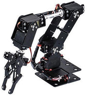 Kit di Armatura Robotica 6DOF - Braccio Meccanico - Attacco/Prenditore - Componenti Robot Industriale - Supporti in Alluminio - Motori Servo - Manipolatore