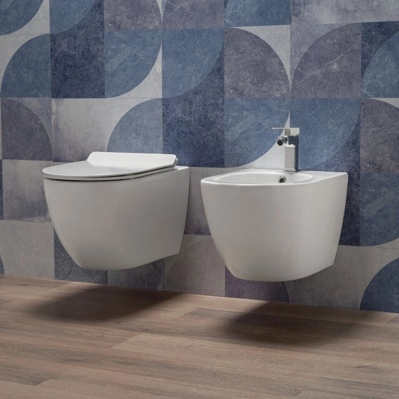Sanitari Sospesi Moderni Rimless Sedile con Chiusura Rallentata|
