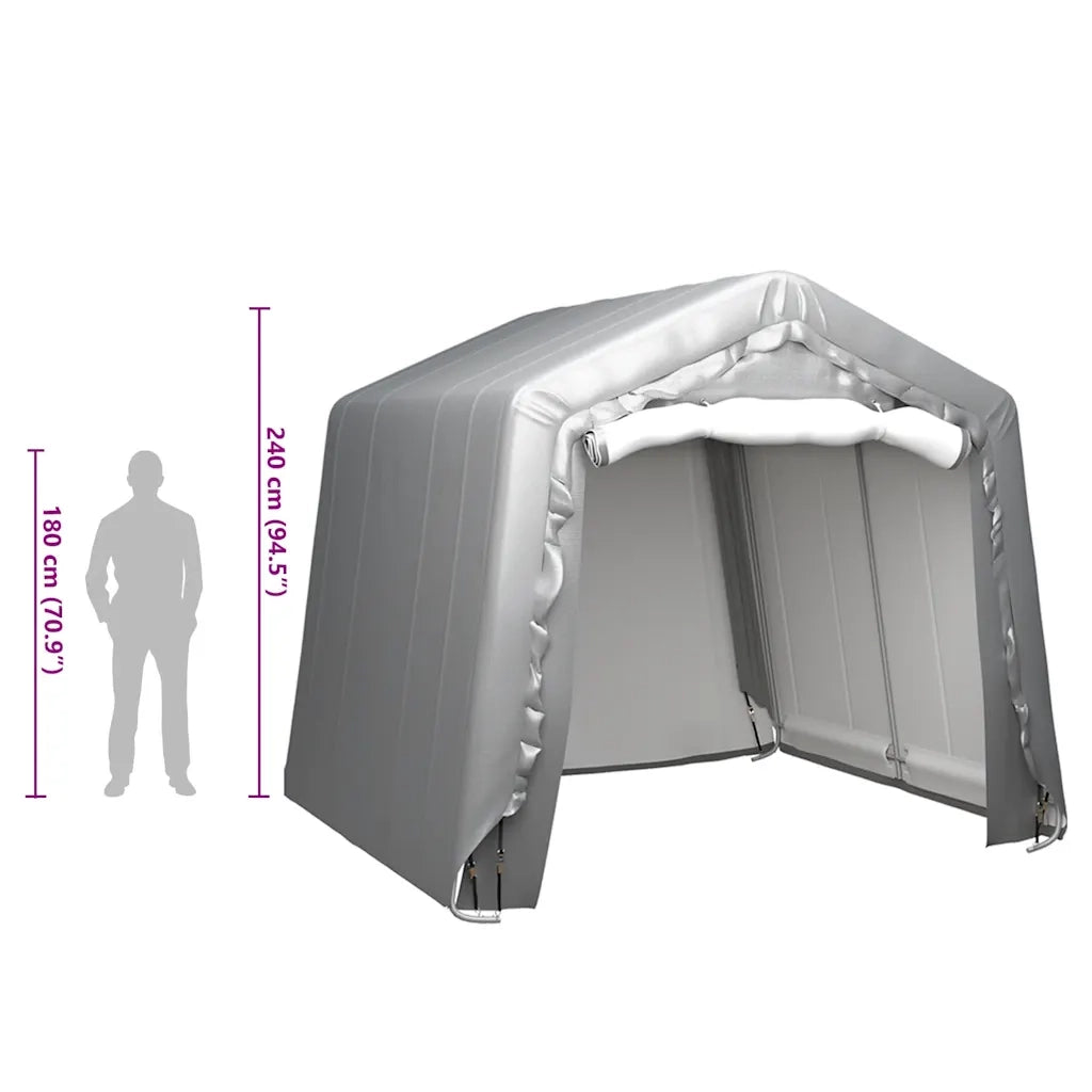 Tenda Capannone 240x240 cm in Acciaio Grigio 3079584