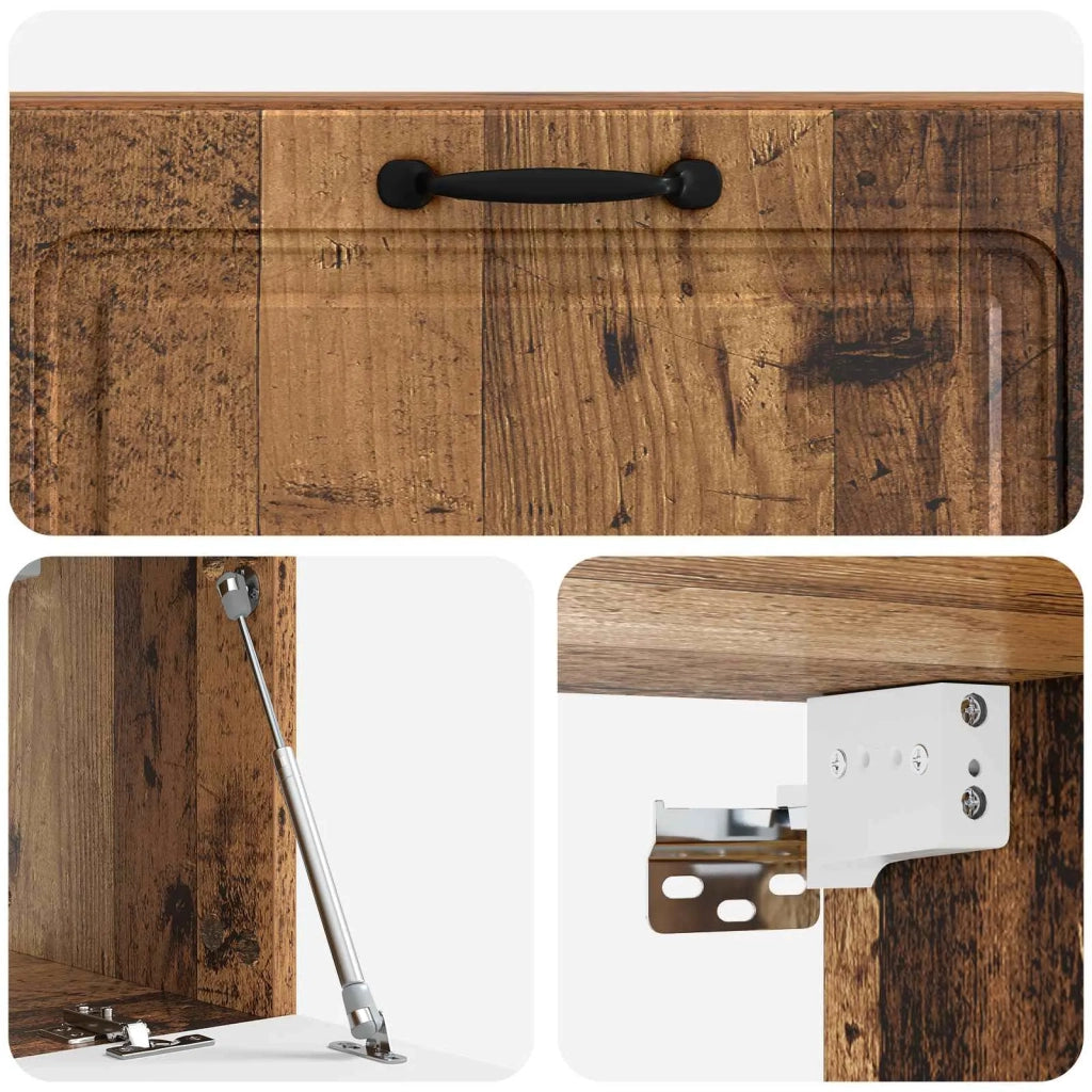Mobile Porta TV da Muro Legno antico 98 x 31 x 30 cm