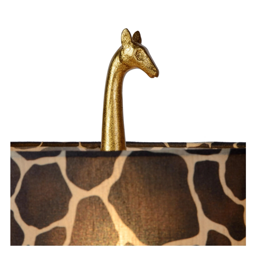 Lampada da tavolo giraffa oro con paralume 60cm E27 Lucide