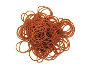 ELASTICI IN GOMMA COLORE MARRONE- - ø mm.32/38/50/60 spessore mm.1,7x1,5 - 5 blister XTRA