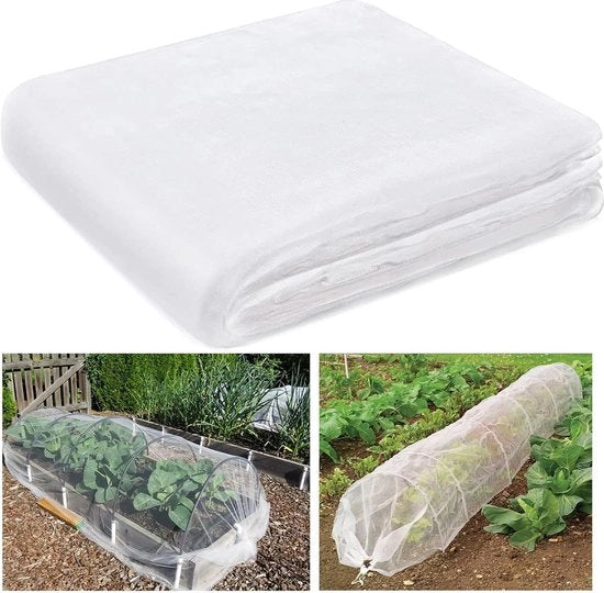 2 x 5 m rete di protezione per piante, rete fitta, protezione per piante, fiori, frutta, verdura, serre, per una protezione efficace contro insetti e uccelli.