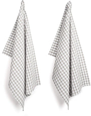 Set di tovaglie per la cucina 8 pezzi - Tovaglie di alta qualità - 100% cotone - Motivo a riquadri - Pre-avvolte - 45 x 70 cm