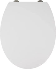 Sedile WC Premium Mora - Bianco, Chiusura Soft e Montaggio Rapido