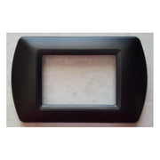 Trade Shop - Placchette Placche In Abs Compatibili Per Serie Living International Placca - Nero Opaco -3 Fori     -