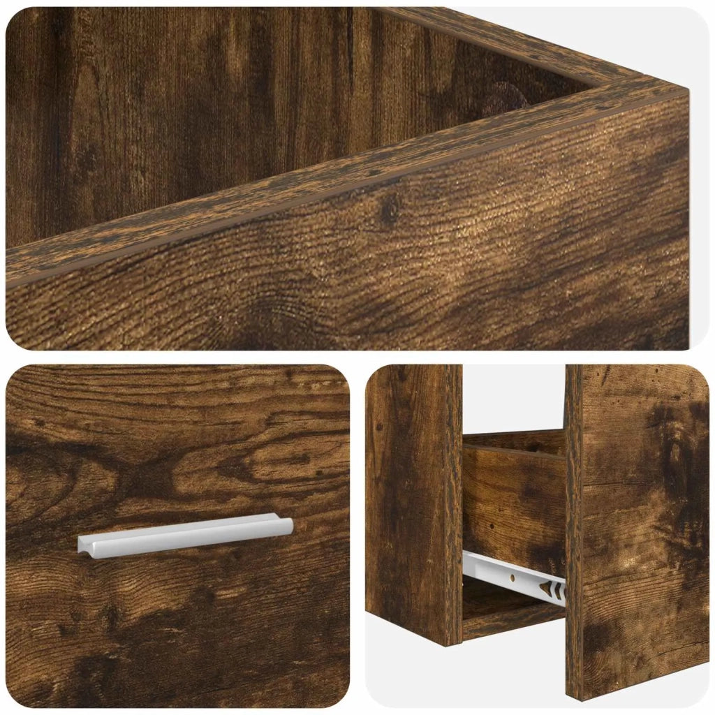 Mobile da bagno con lavabo Rovere Fumo 42 x 40 x 84,5 cm 890700