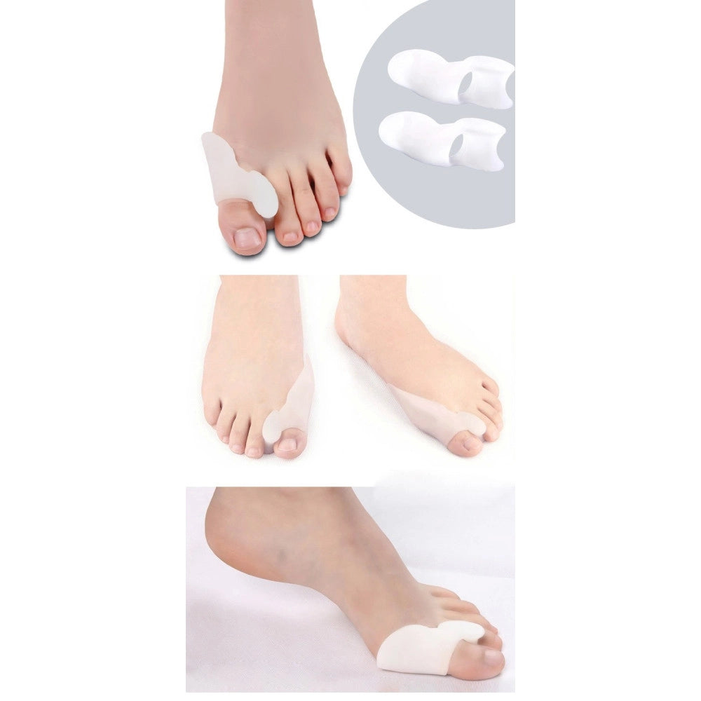 Trade Shop - Coppia Divaricatore In Gel Per Dita Dei Piedi Con Distanziali Alluce Valgo 2 Pz -