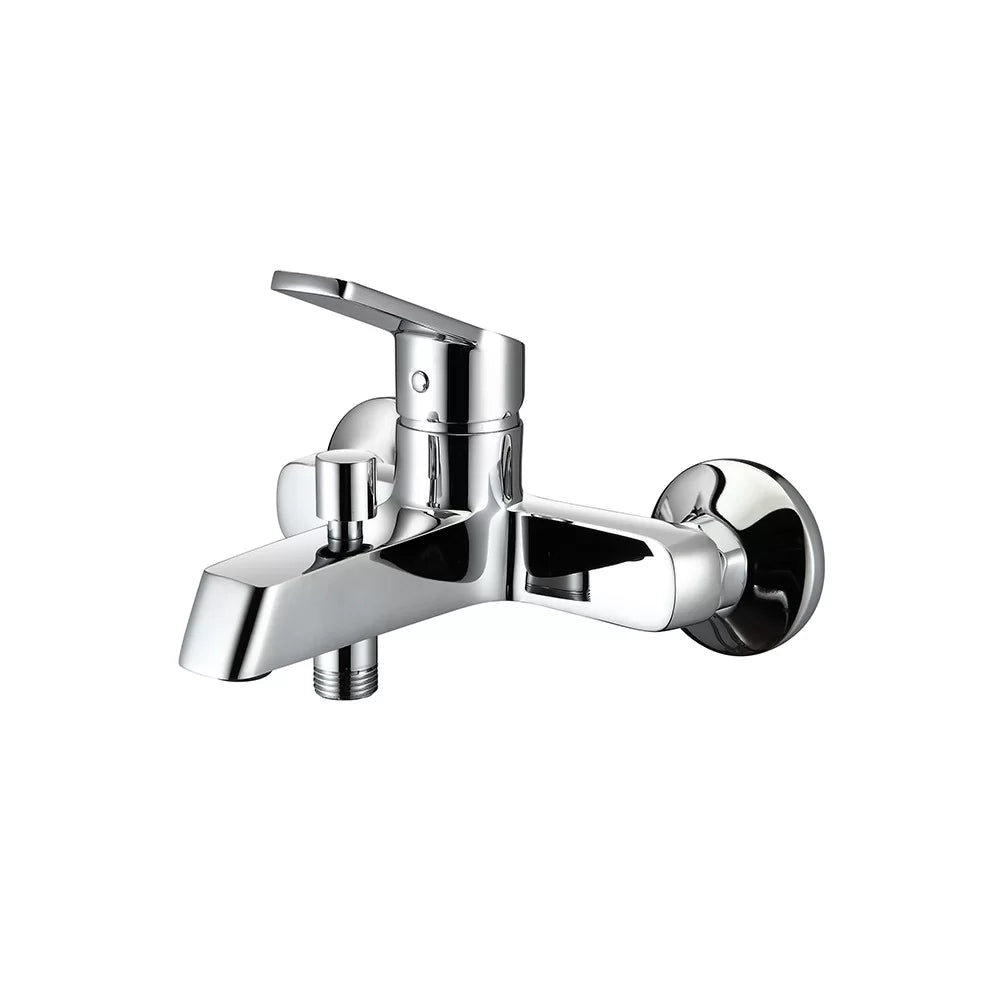 Rubinetto vasca cromato con leva in metallo - Serie Fluid