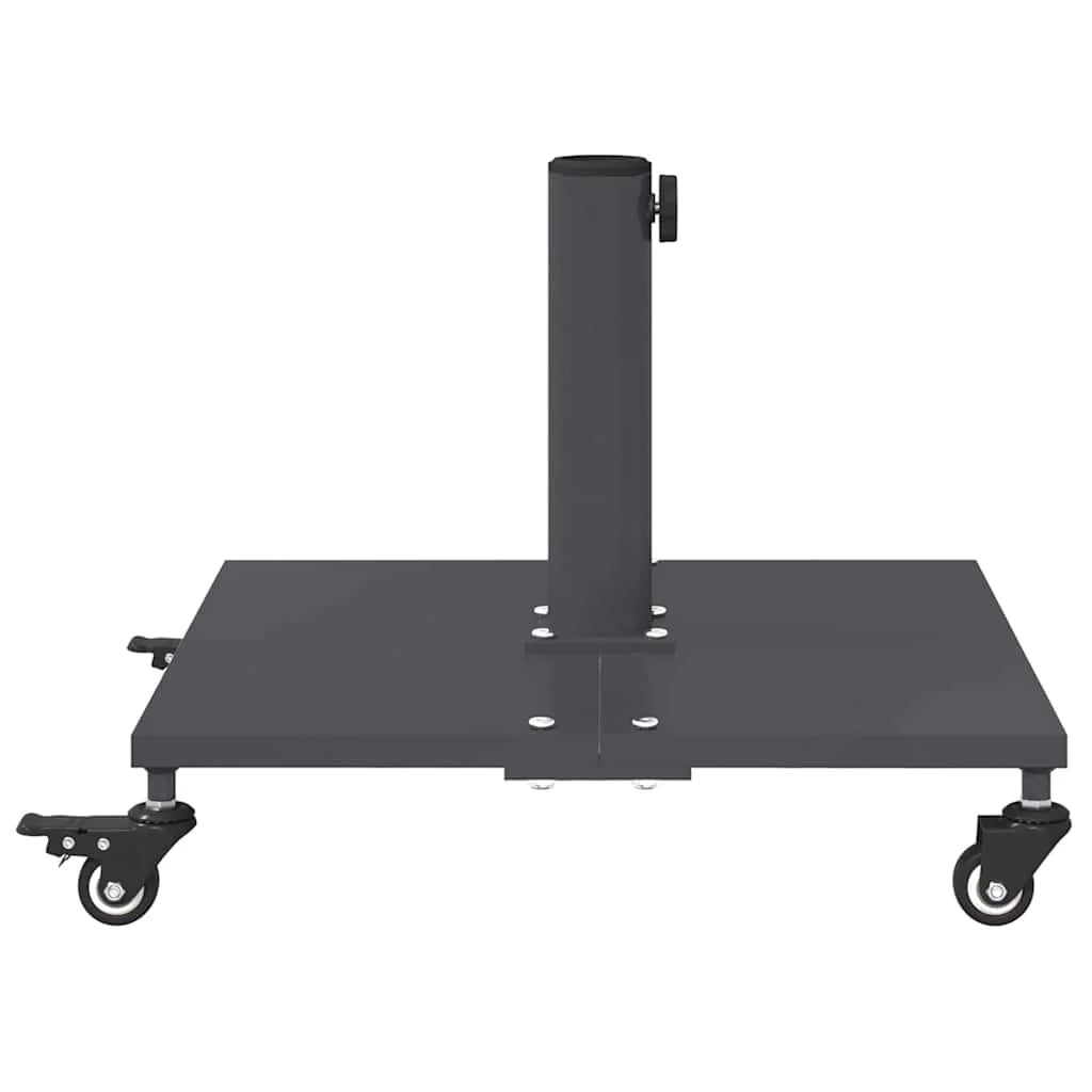 Base per ombrellone da esterno quadrata dal design moderno 45 x 45 x 31 cm in acciaio grigio scuro 02_0058927