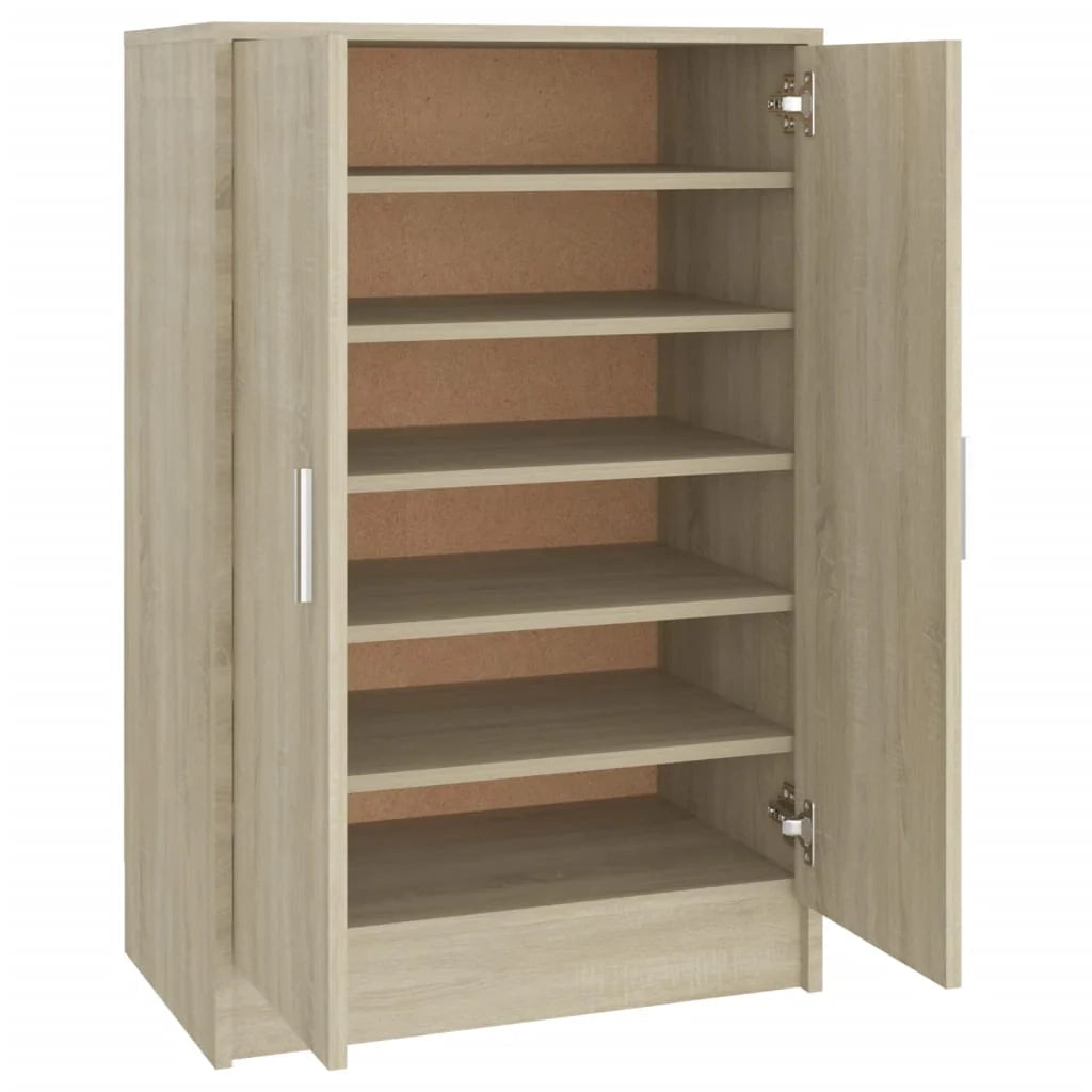 Scarpiera mobiletto portascarpe mobile per ingresso/corridoio/soggiorno legno Sonoma 60 x 35 x 92 cm marrone legno ingegnerizzato 02_0021719