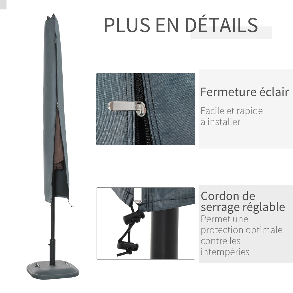 Copertura impermeabile per ombrellone da giardino ¨C zephmum ¨C grigio
