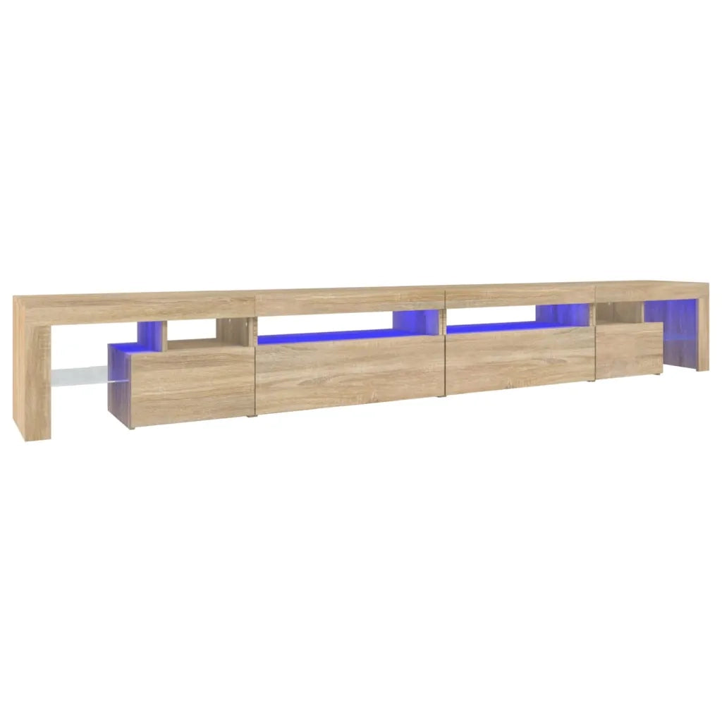 Mobile Porta TV con Luci LED Rovere Sonoma 290x36,5x40 cm 3152804