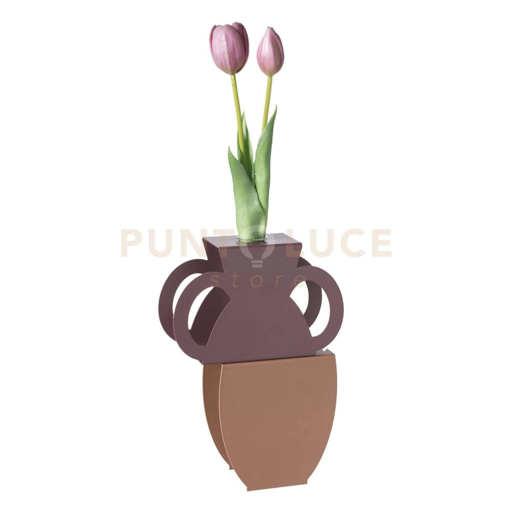Vaso portafiore decorativo Cribbio Mocha mousse,viola ametista