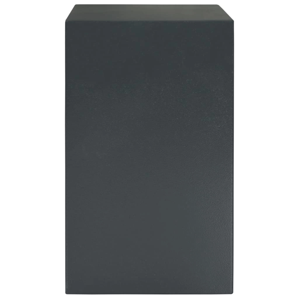 Scatola Sicura con Serratura a Chiave Grigio Scuro 31x35x50 cm Acciaio