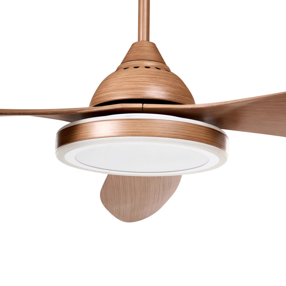Ventilatore moderno da soffitto con 3 lame telecomando e illuminazione marrone soggiorno camera da letto