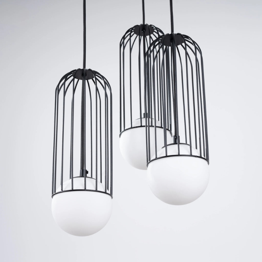 Lampada a sospensione BRINA 3P nero