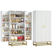 Armadio da cucina con ante e ripiani ¨C Zephmum ¨C Bianco 58x29x119,5cm