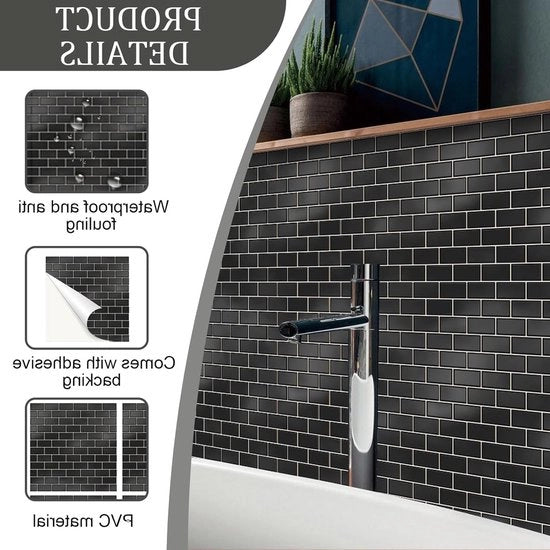 Tegelstickers 30 Stuks Waterdicht - Tegelfolie 15x15 cm - Stickers PVC - Decorazione per cucina/bagno - Decorazione per pareti - Decorazione DIY - Muursticker